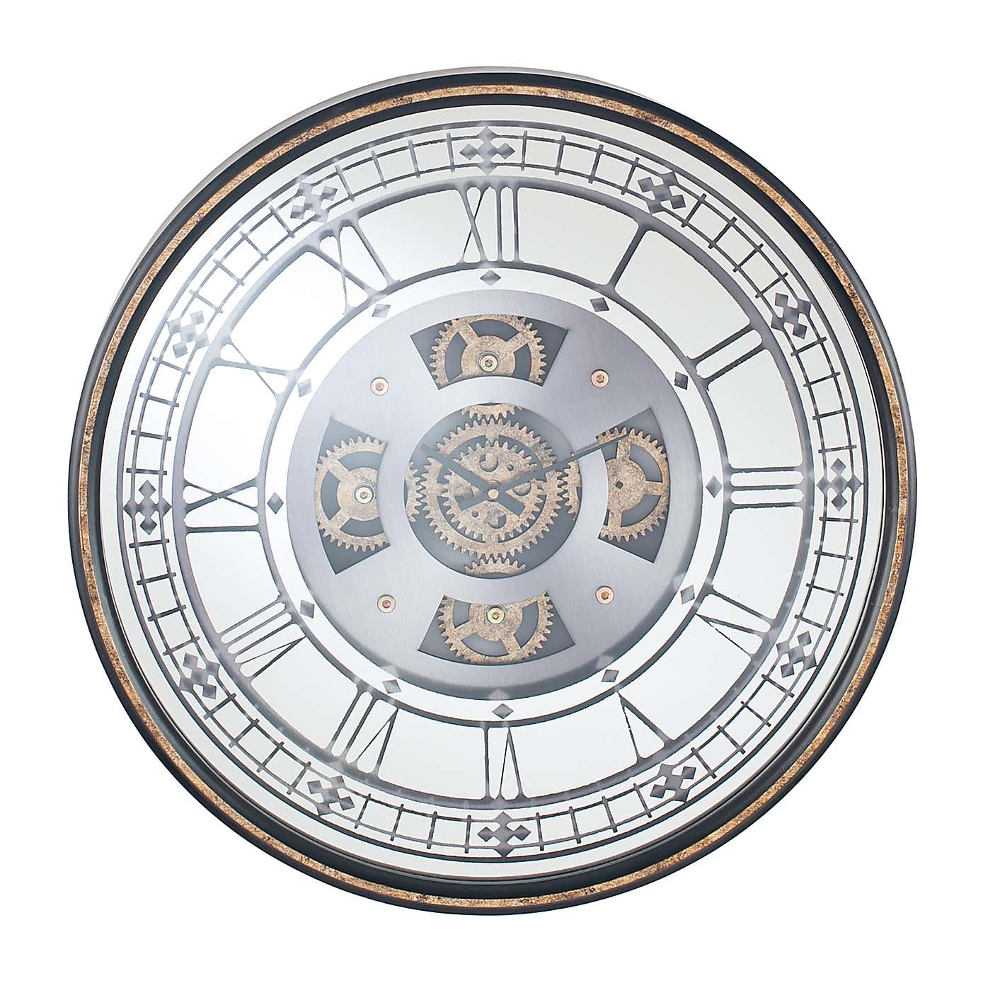 Antique Working Cog Wall Clock, 60cm