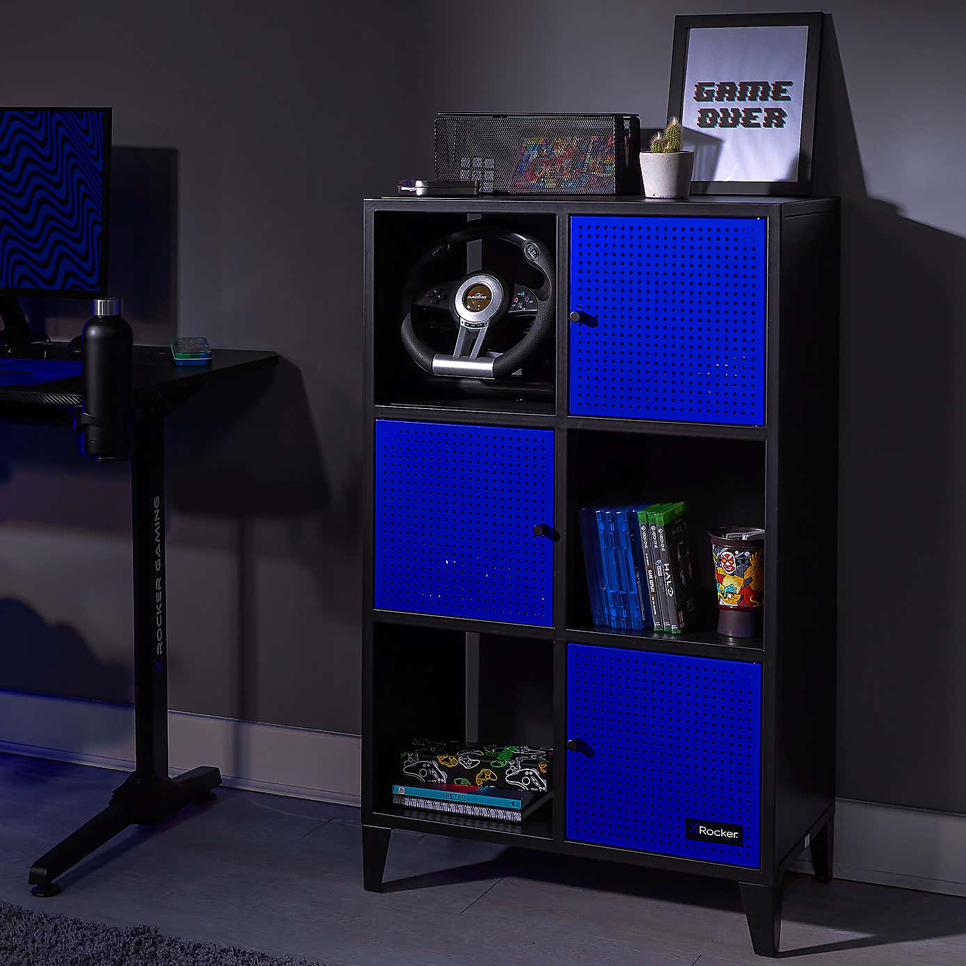 X Rocker Mesh Tek Tall 6 Cube Storage Unit