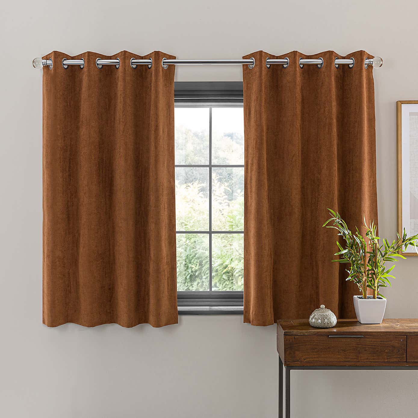Margot Matt Velour Eyelet Curtains