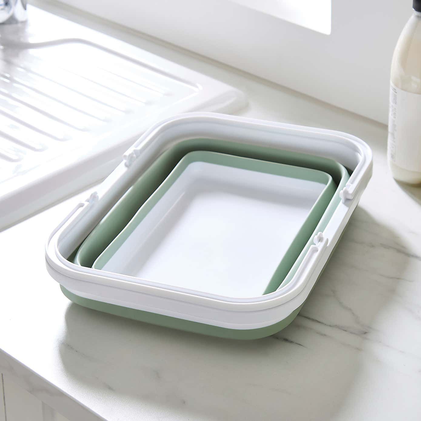 Collapsible Cleaning Bowl with Handle Sage