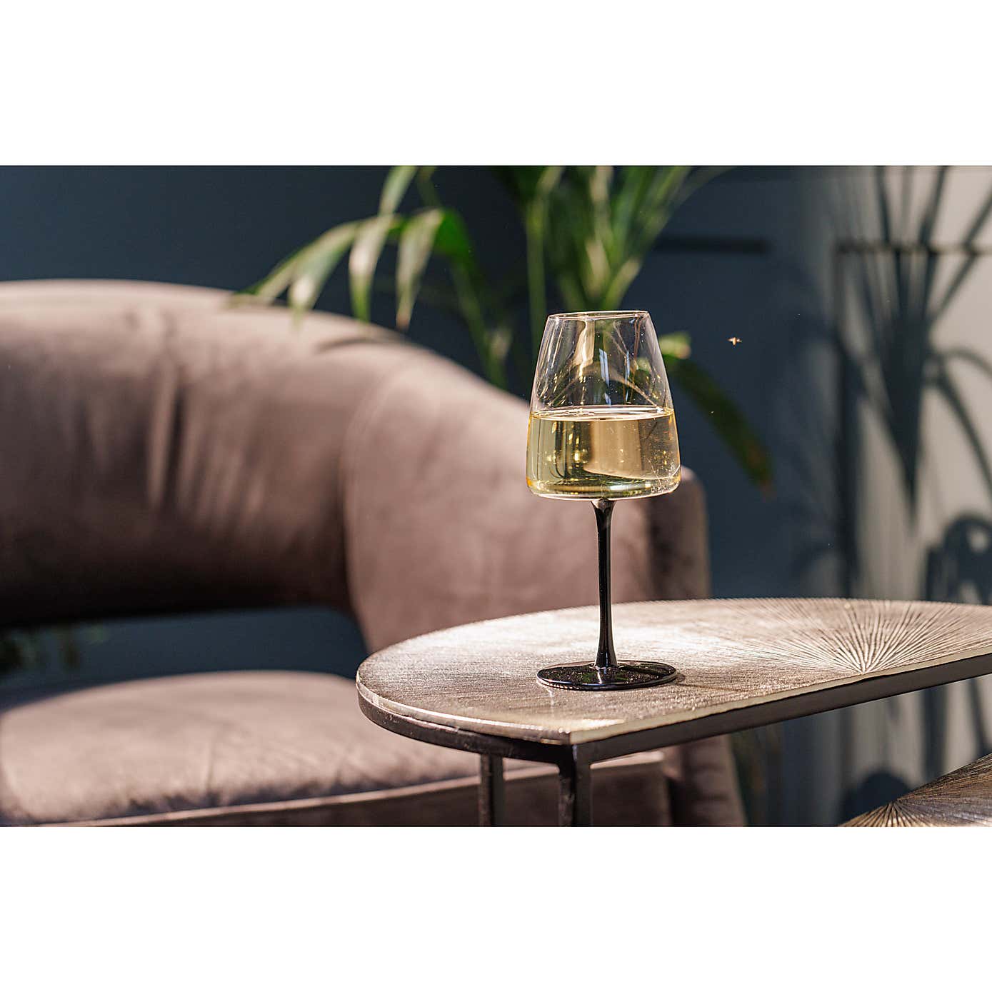 Mikasa Palermo Crystal Set of 4 White Wine Glasses