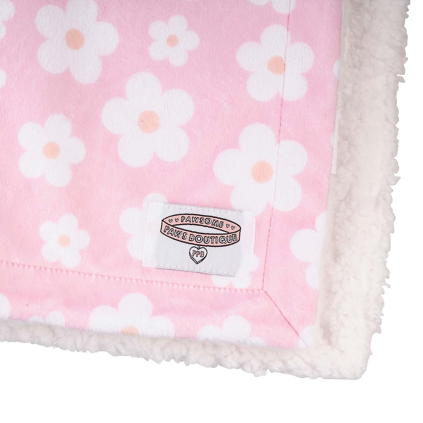 Pink Flowers Dog Blanket