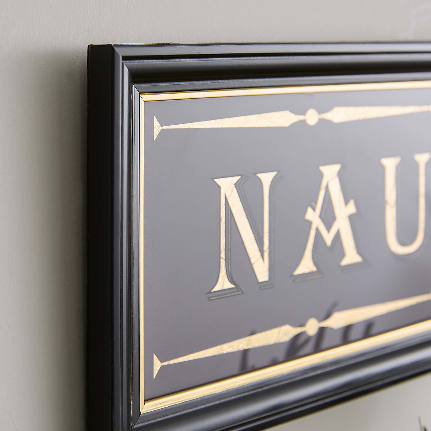 Naughty Corner Framed Glass Wall Art