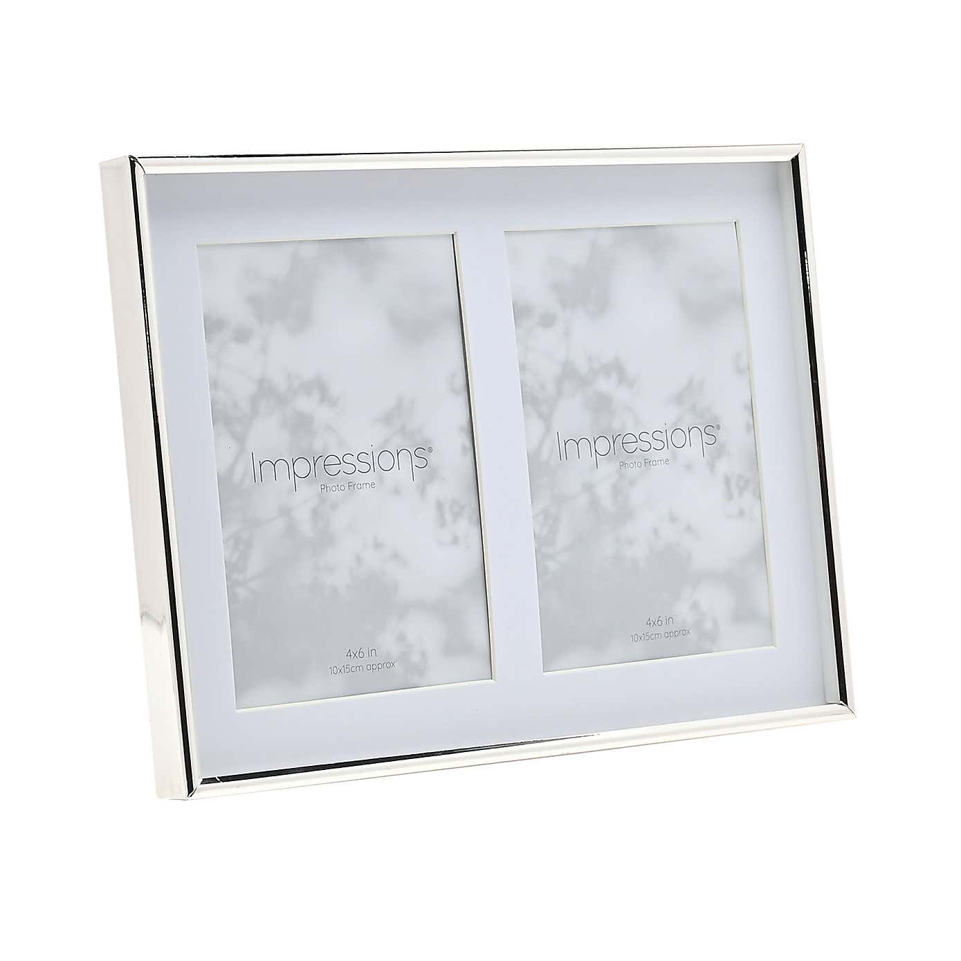 Silver Plated Double Photo Frame