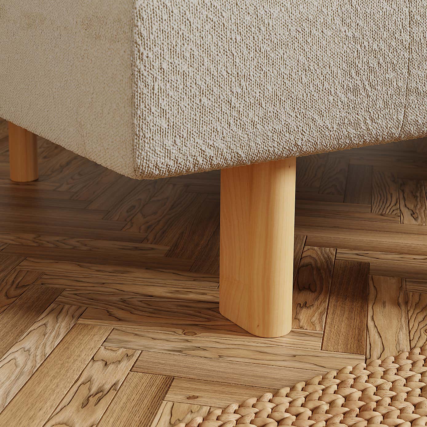 Lottie Boucle Two Tone Clic Clac Double Sofa Bed