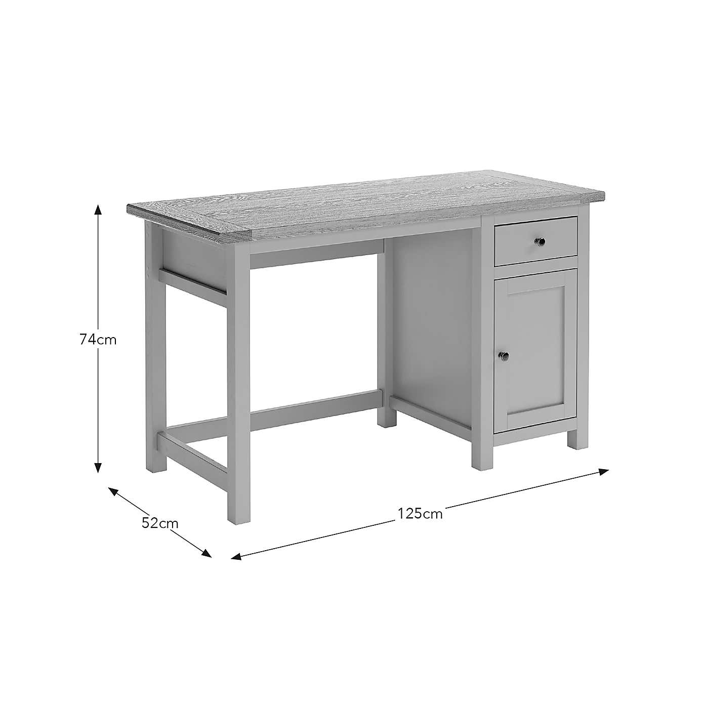 Olney Standard Storage Desk, Stone