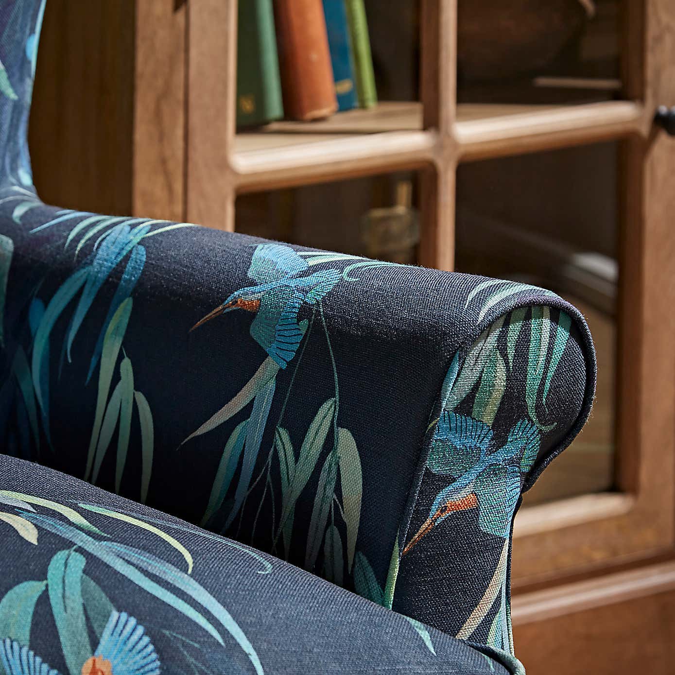 Charbury Kingfisher Print Occasional Armchair