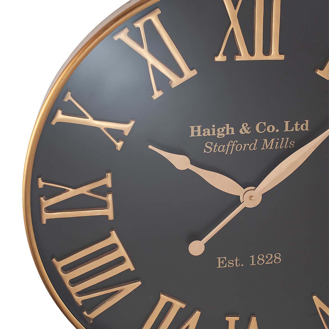 Antique Gold & Black Wall Clock