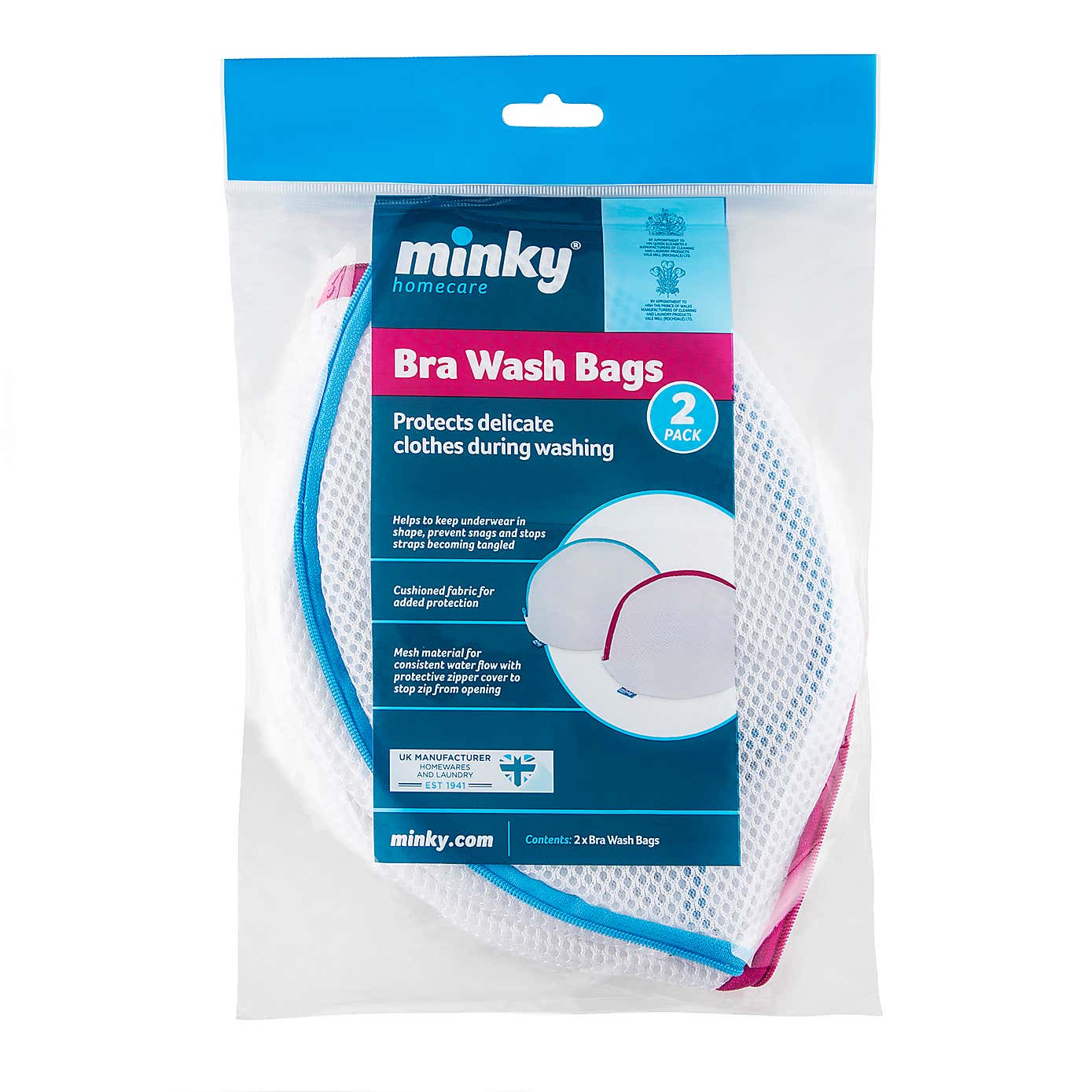 Minky Bra Wash Bags 2 Pack