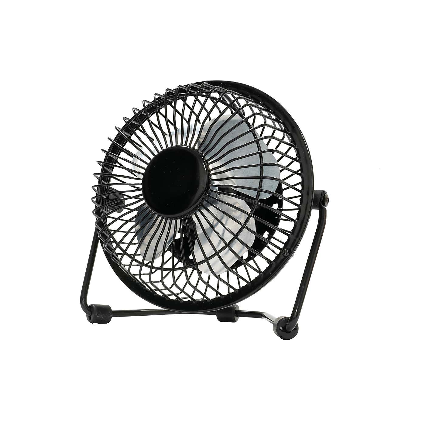 Chrome USB 4 Inch Desk Fan