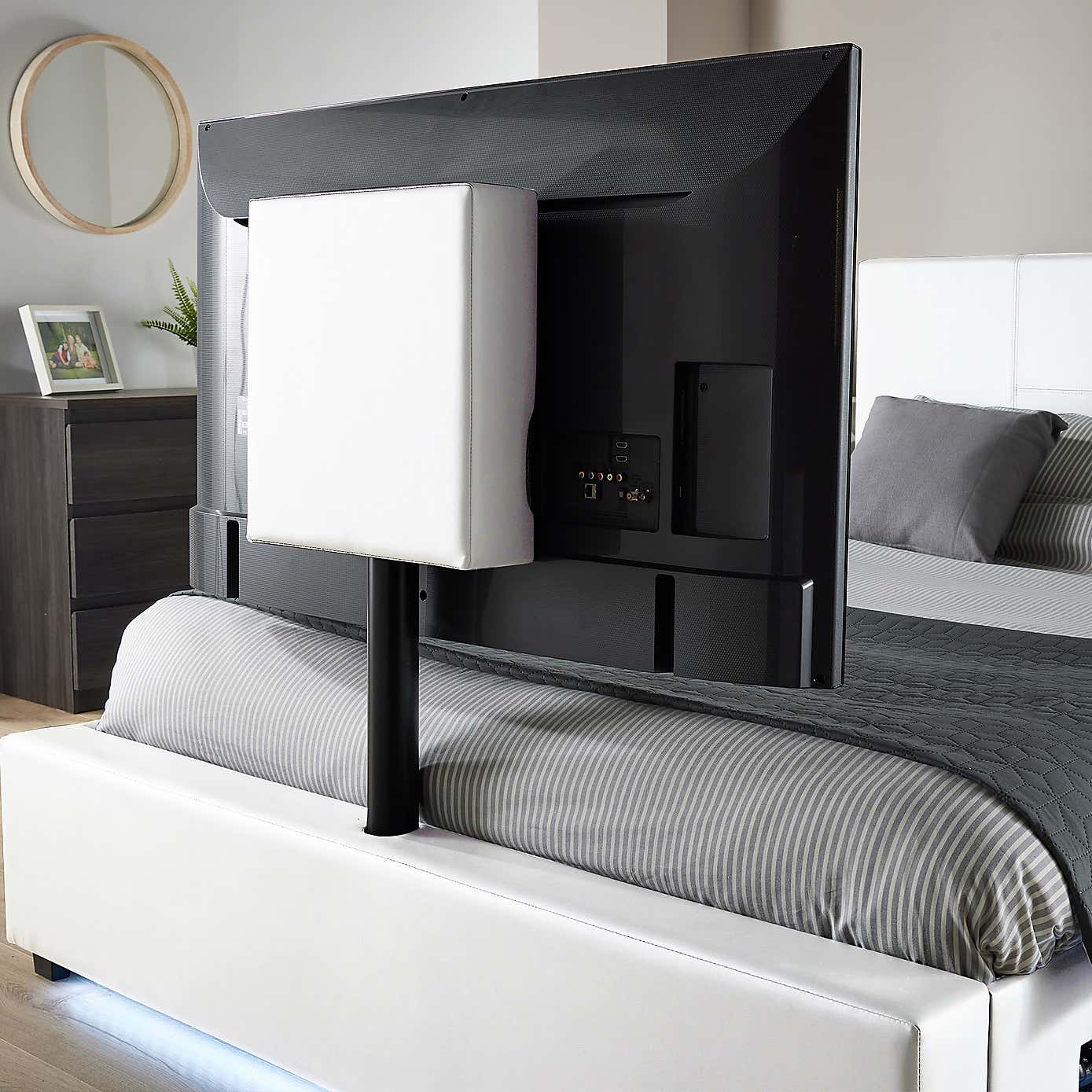 X Rocker Living Ava TV Bed with LED Lights and TV Mount