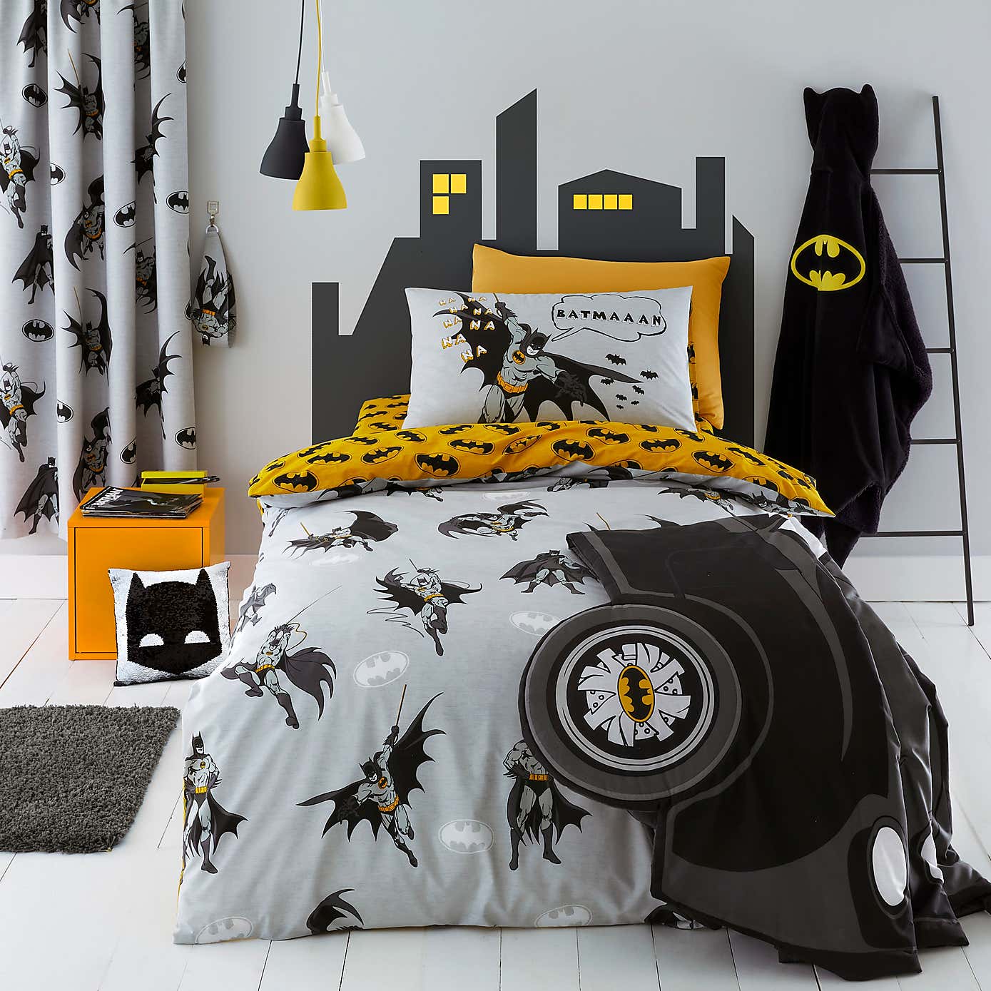 Batman Blackout Pencil Pleat Curtains