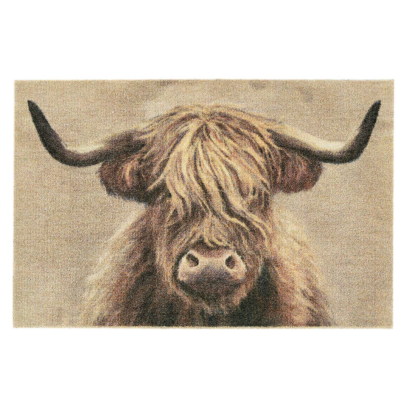 Marvel Highland Cow Washable Doormat