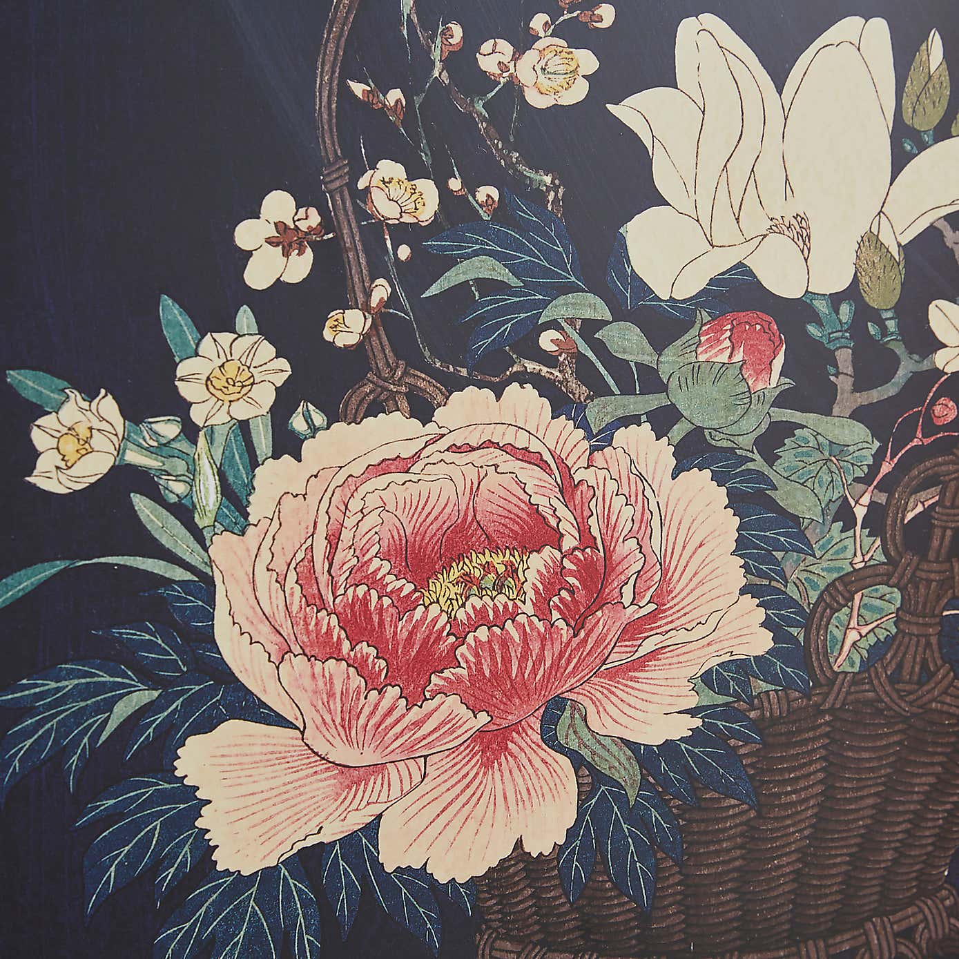 Basket of Flowers by Ohara Koson Framed Print