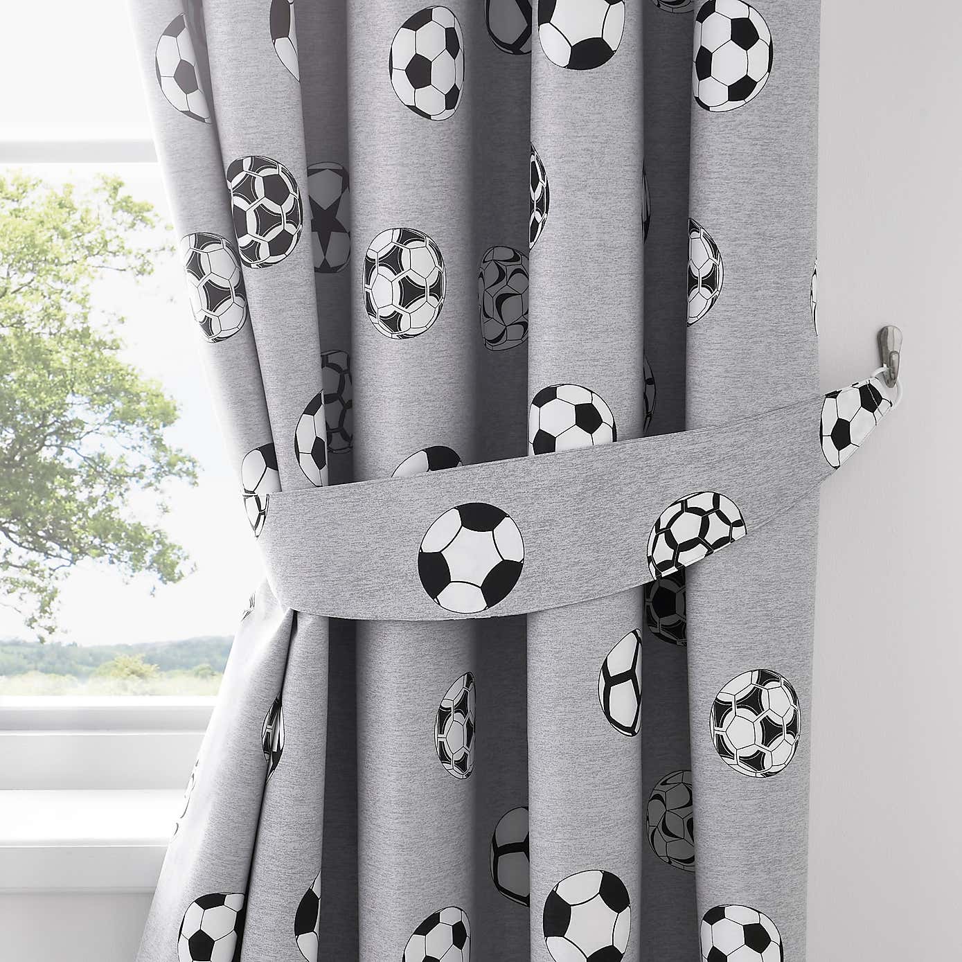 Football Blackout Eyelet Curtains