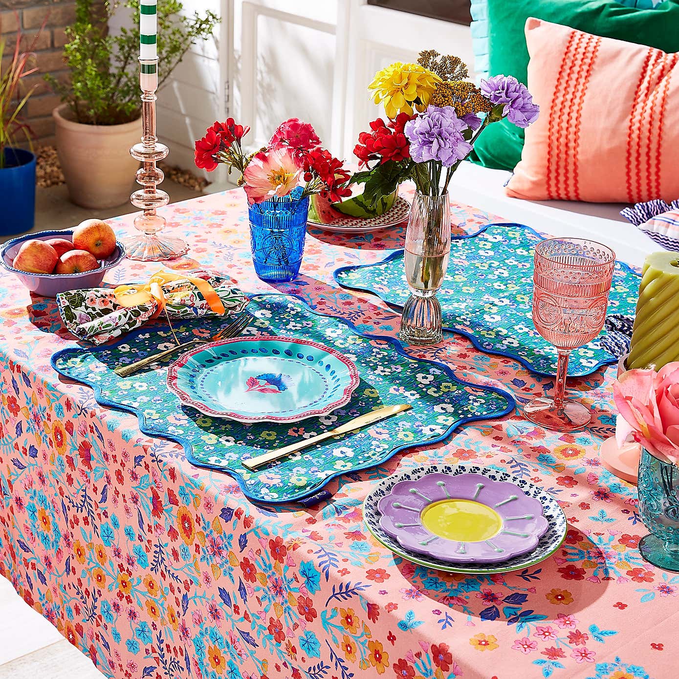 Sophie Robinson Set of 2 Floral Print Placemats