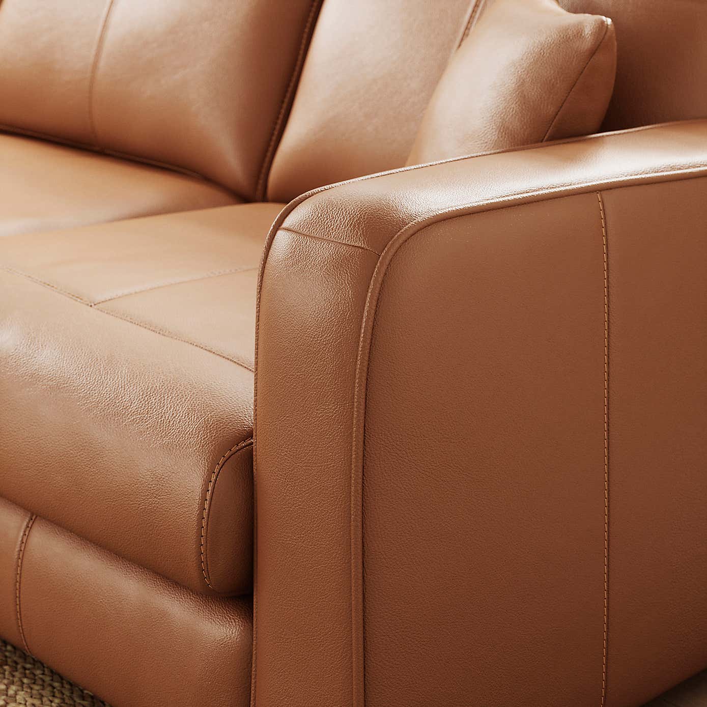 Carson Classic Leather Large Corner Chaise Sofa