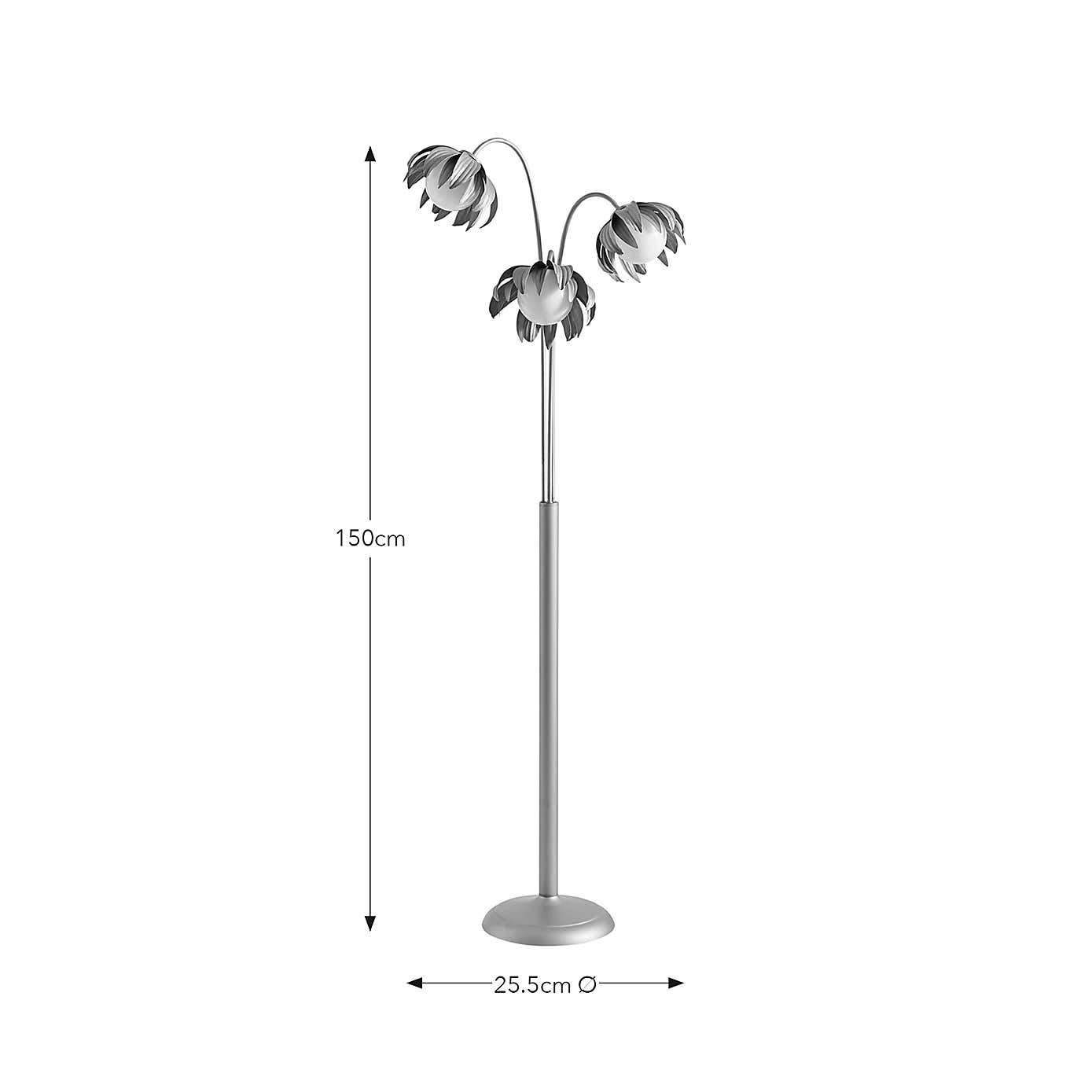 Alder Art Deco 3 Light Floor Lamp
