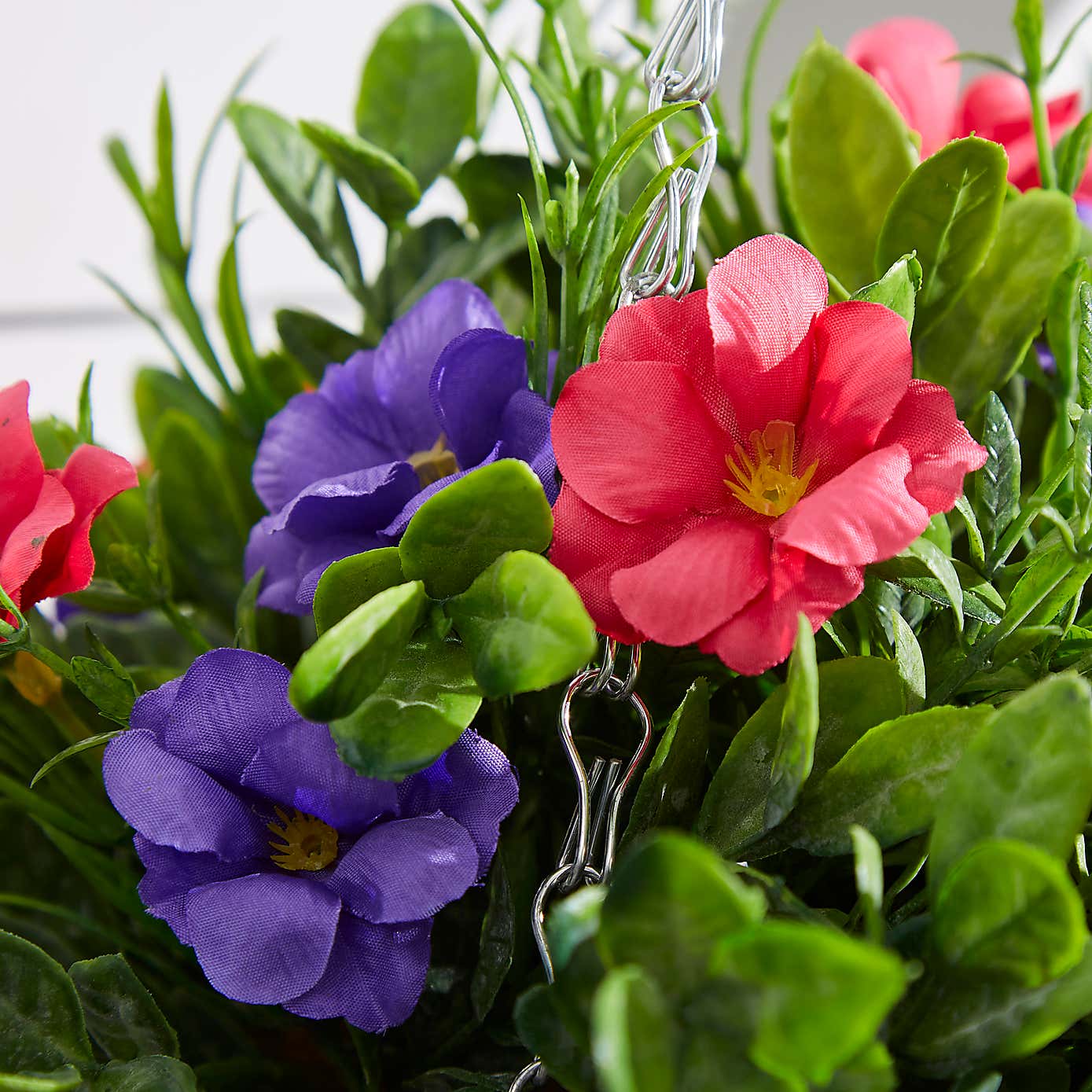 Artificial Petunia Plant in Hanging Basket