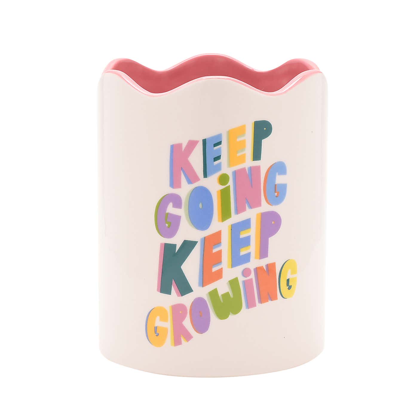 Raspberry Blossom Keep Growing Plant Pot