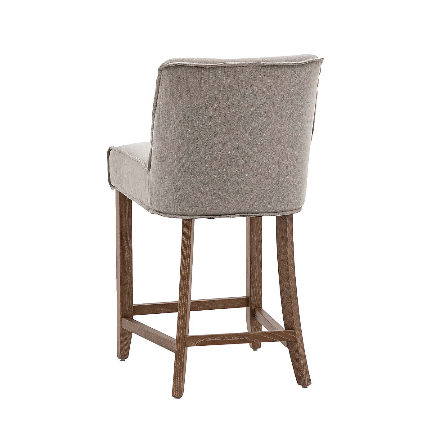 Thane Set of 2 Bar Stools, Grey Linen