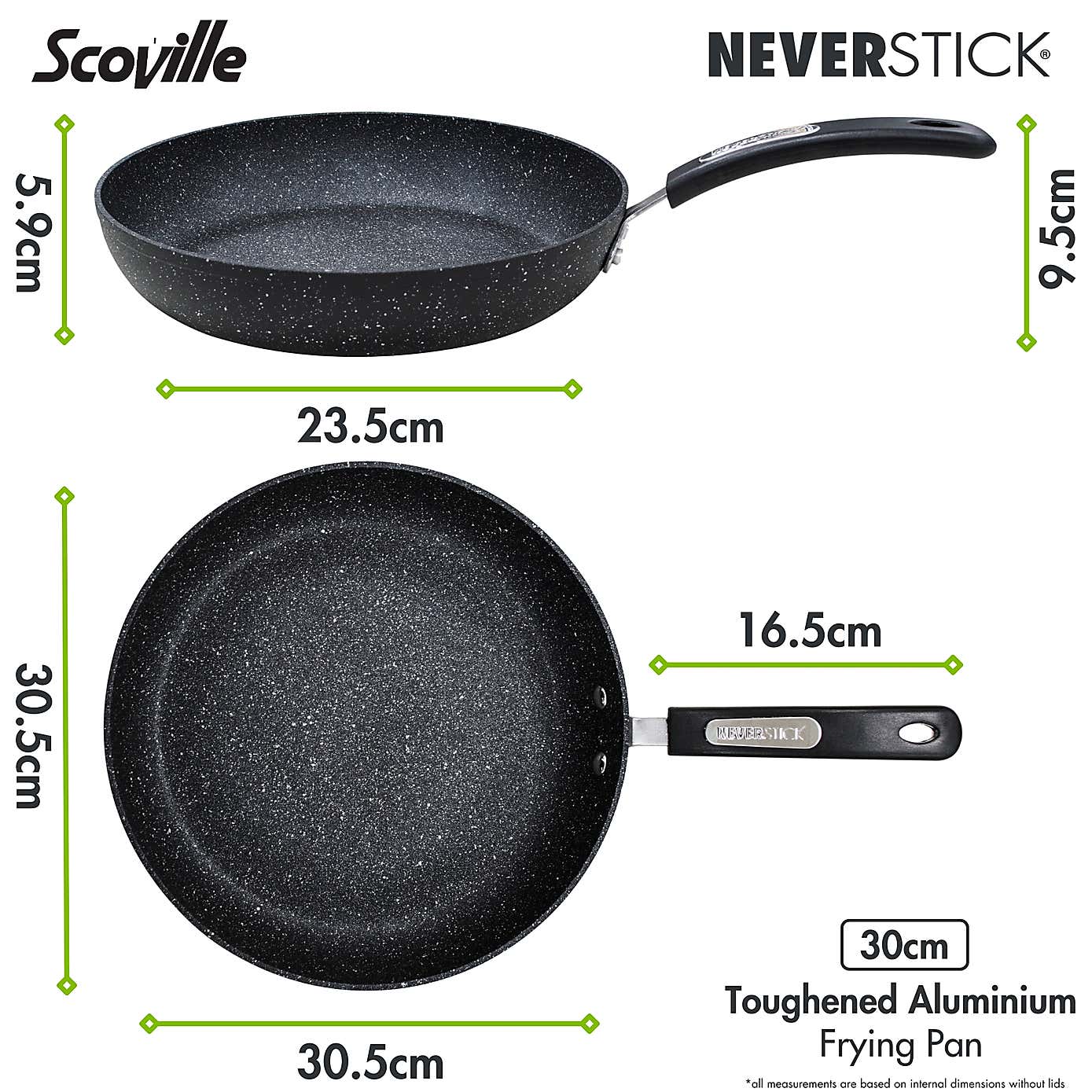 Scoville Neverstick Non-stick Aluminium Frying Pan, 30cm