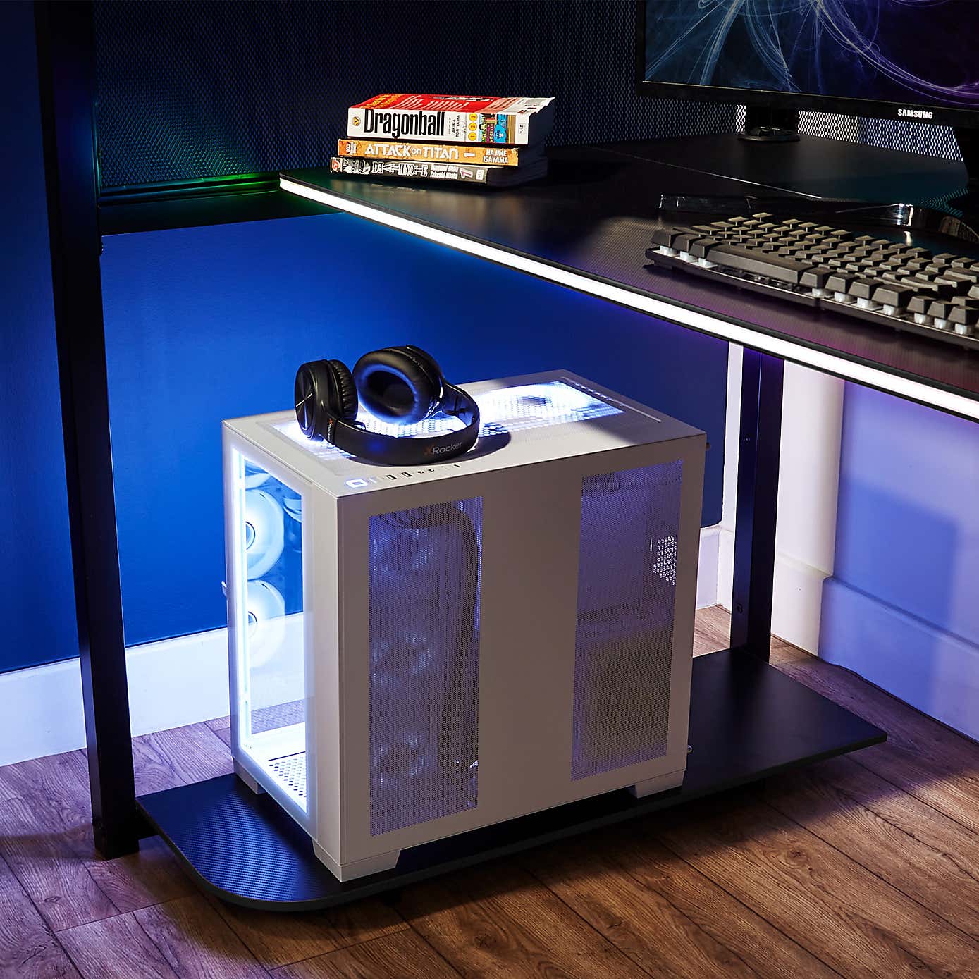 X Rocker Battle Bunk LED High Sleeper Gaming Bed