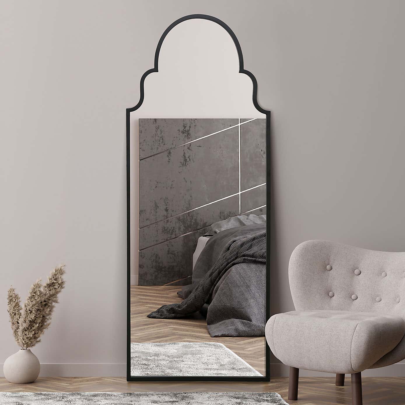 Arcus Crown Arched Indoor Outdoor Full Length Wall Mirror
