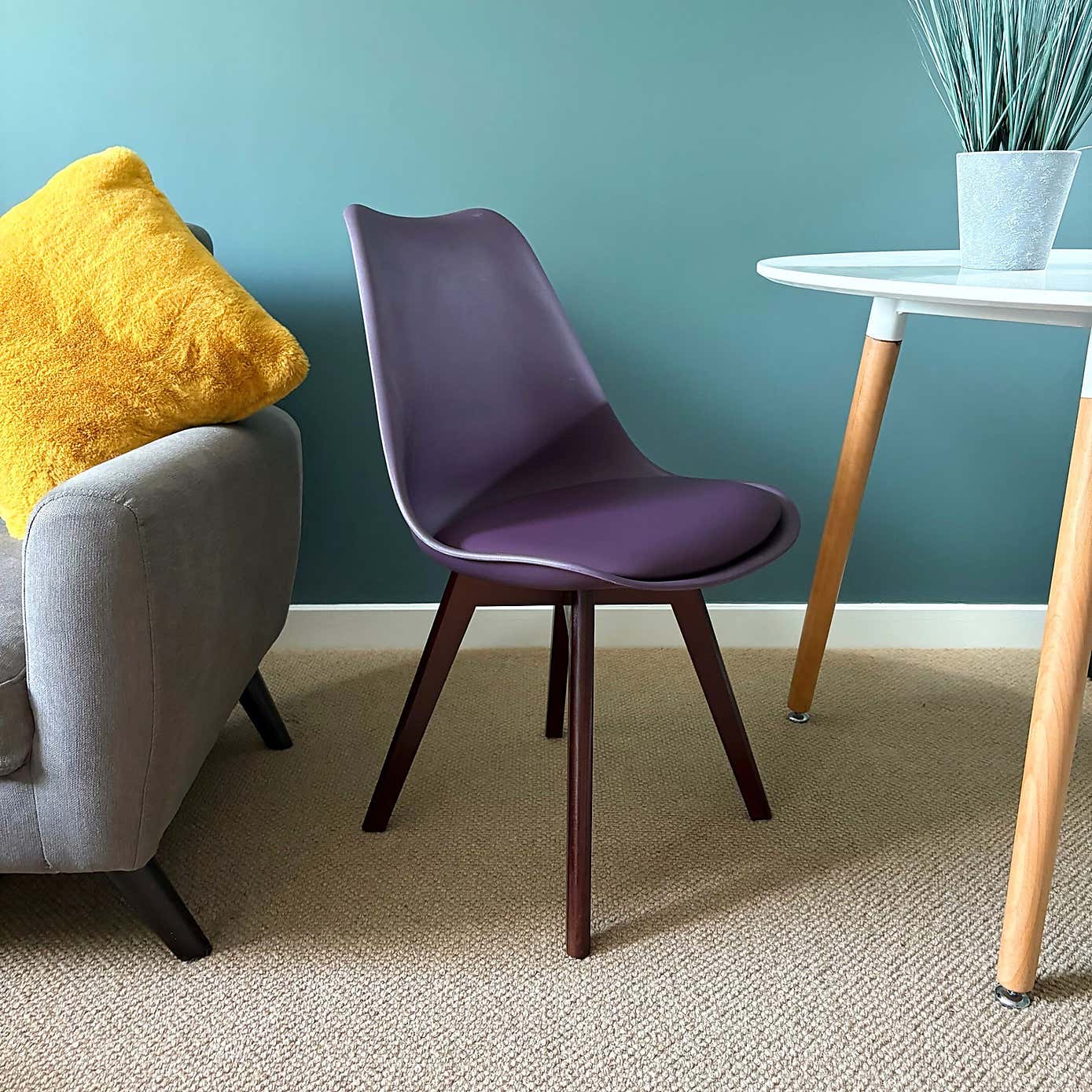 Fusion Living Soho Plastic Dining Chair with Squared Legs