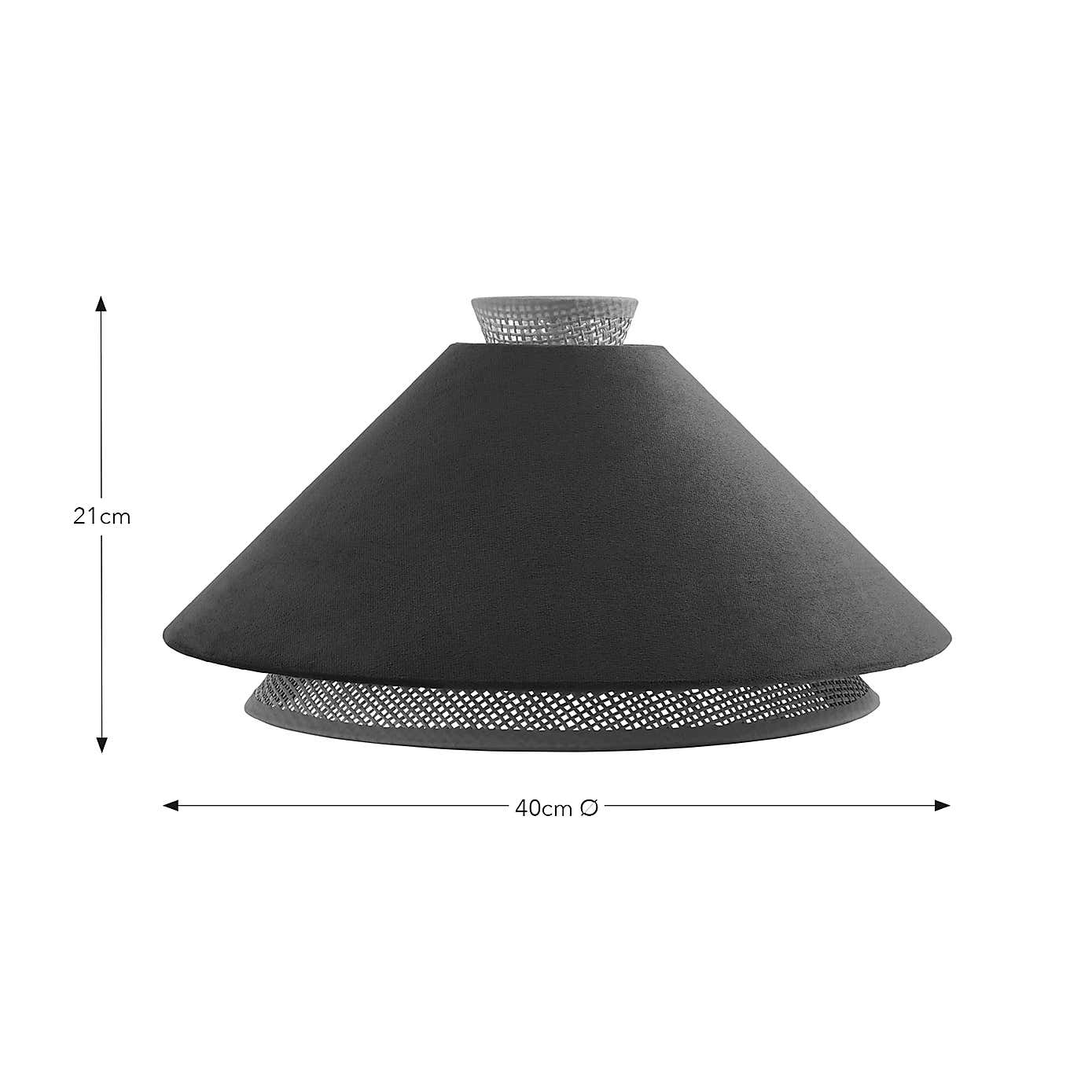 Phuket Recycled Velvet Rattan Lamp Shade