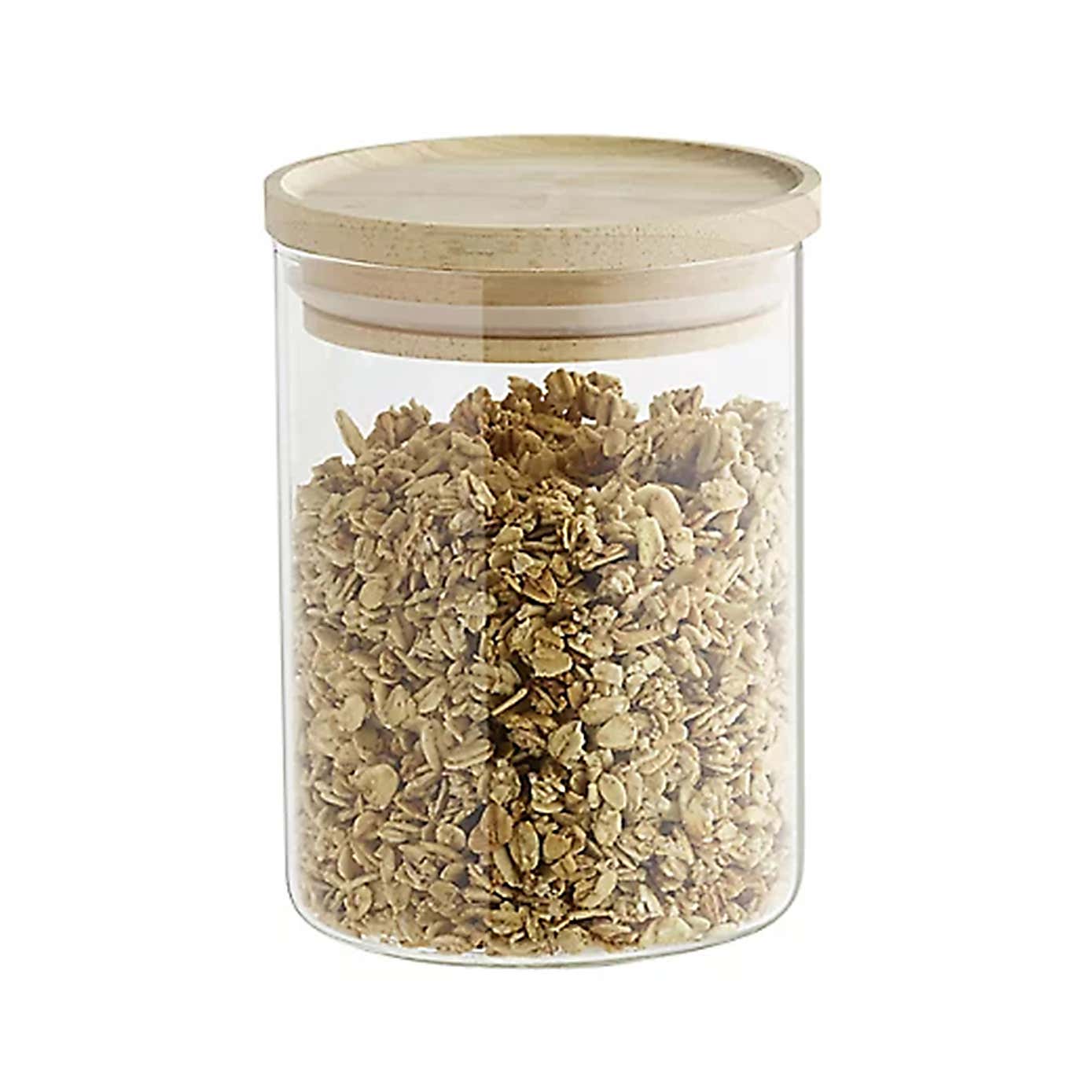 Set of 3 Air Seal Round Glass Storage Jars