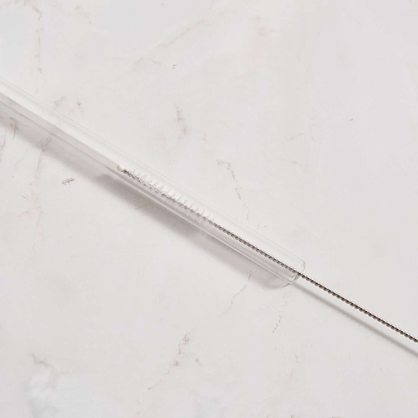 Pack of 4 Clear Glass Straws