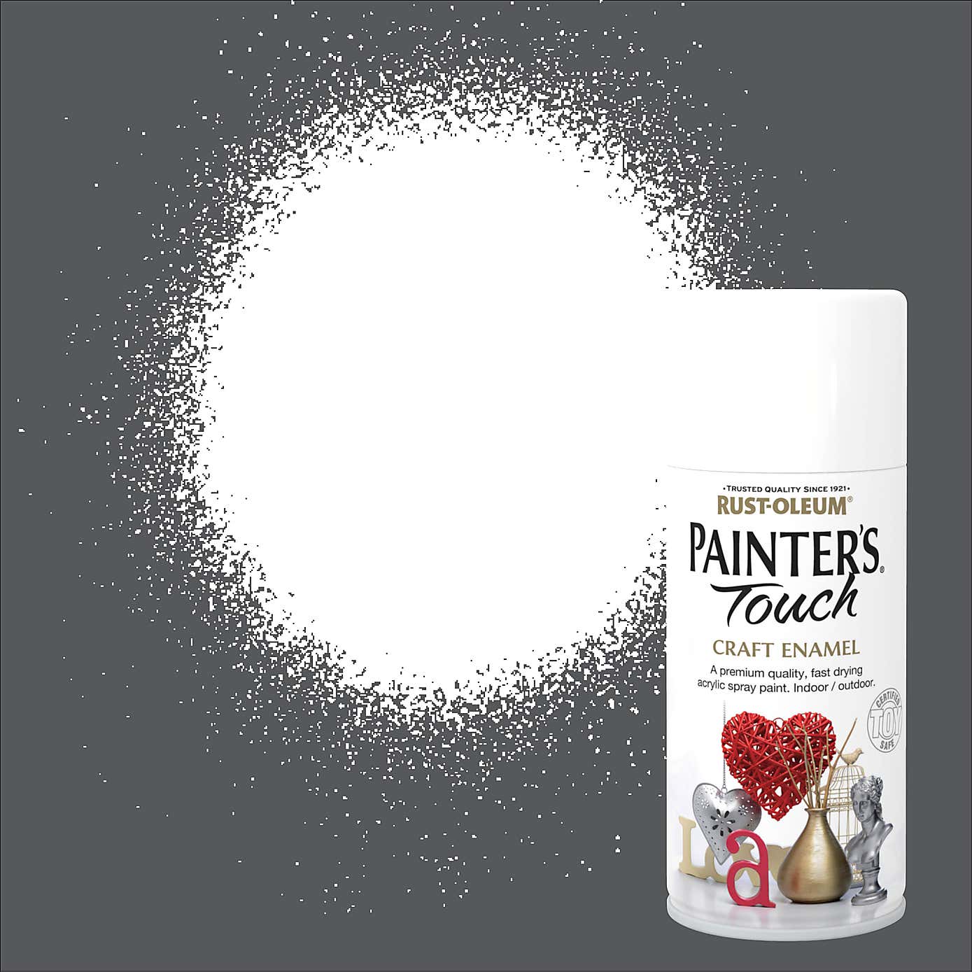 Rust-Oleum Painters Touch White Enamel Spray Paint 150ml