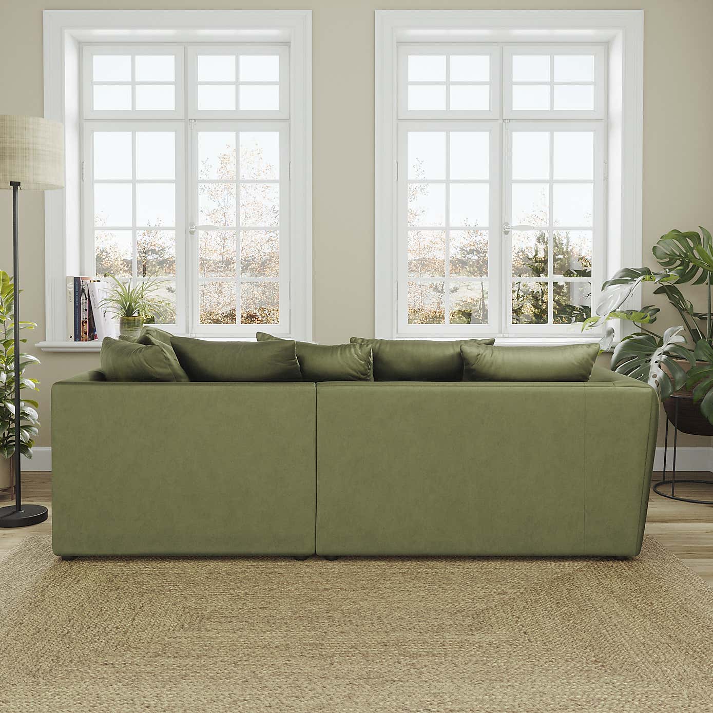 Blake Curved Arm Opulent Velvet Corner Chaise Sofa