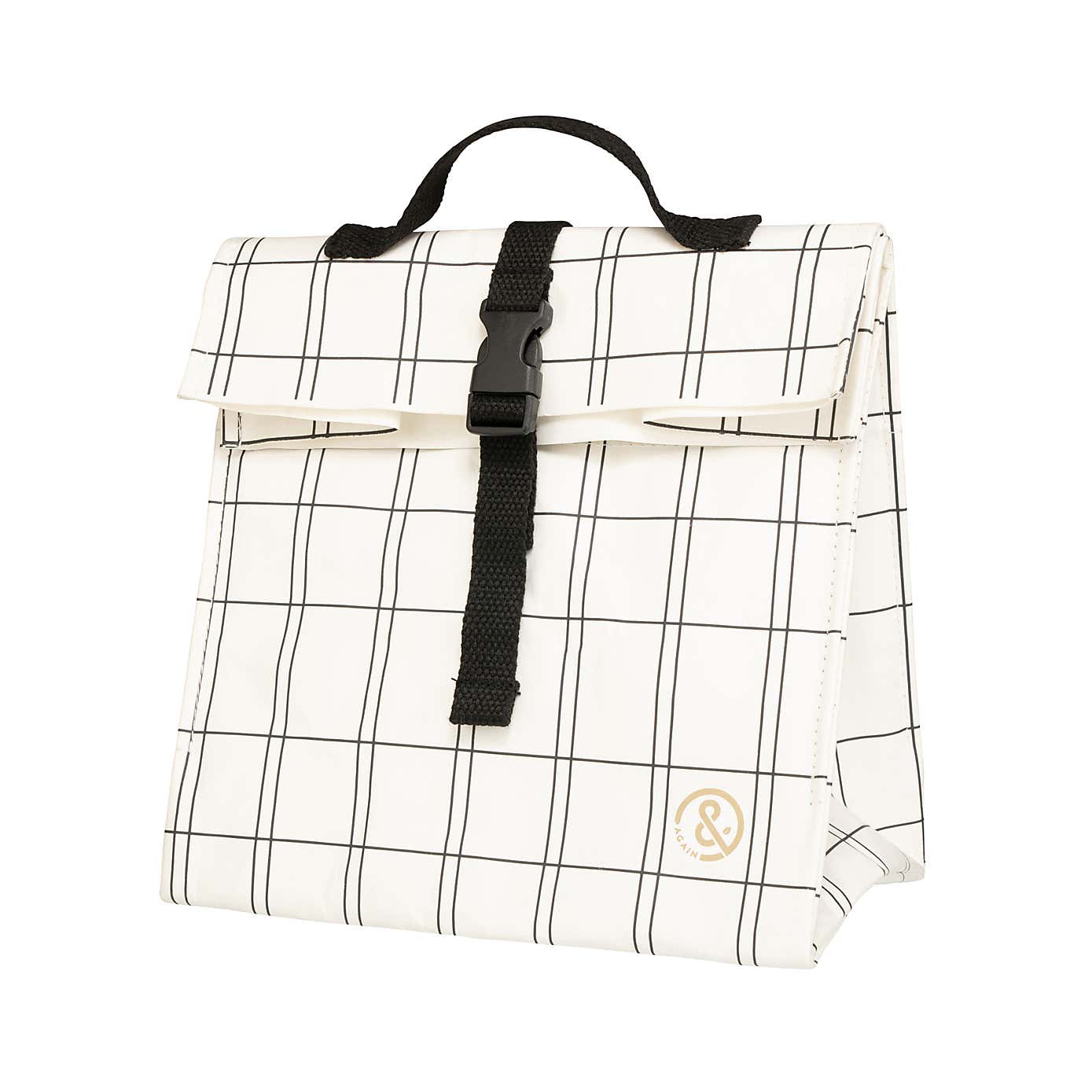 &Again Grid Paper Cooler Lunch Bag