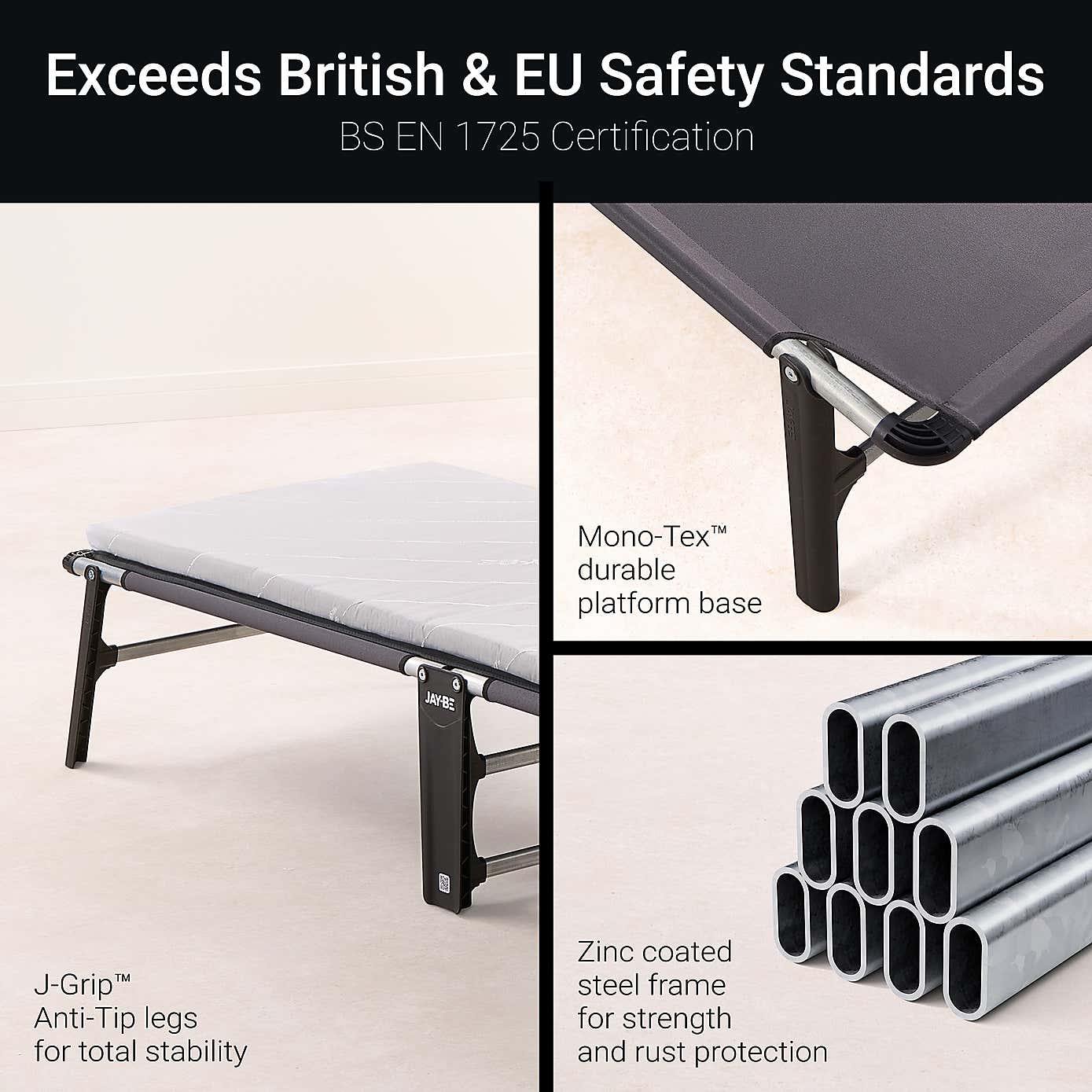 Jay-Be Compact Folding Bed with e-Fibre Mattress