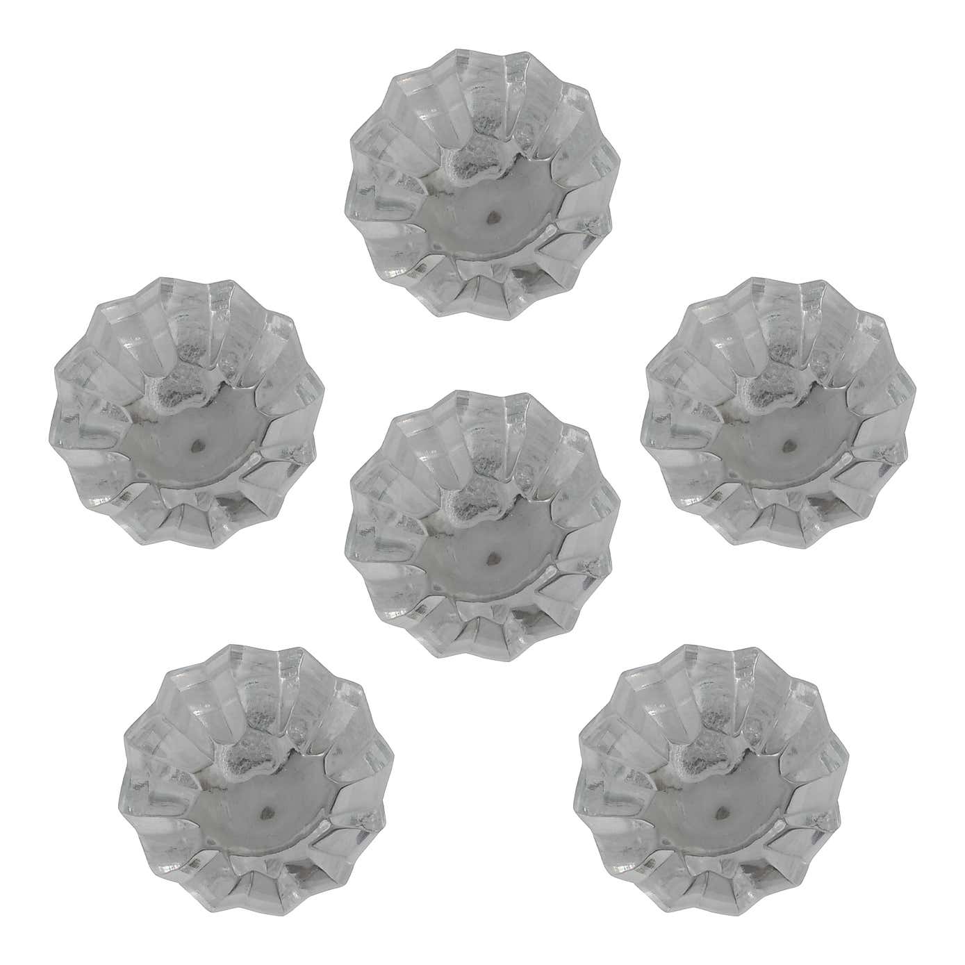 Set of 6 Nicola Spring Round Glass Cabinet Knobs