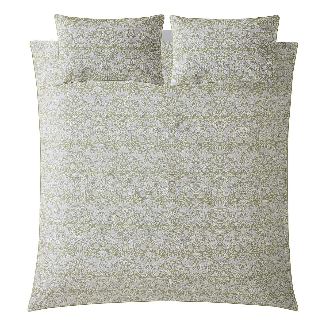 William Morris Strawberry Thief 100% Cotton Duvet Cover and Pillowcase Set