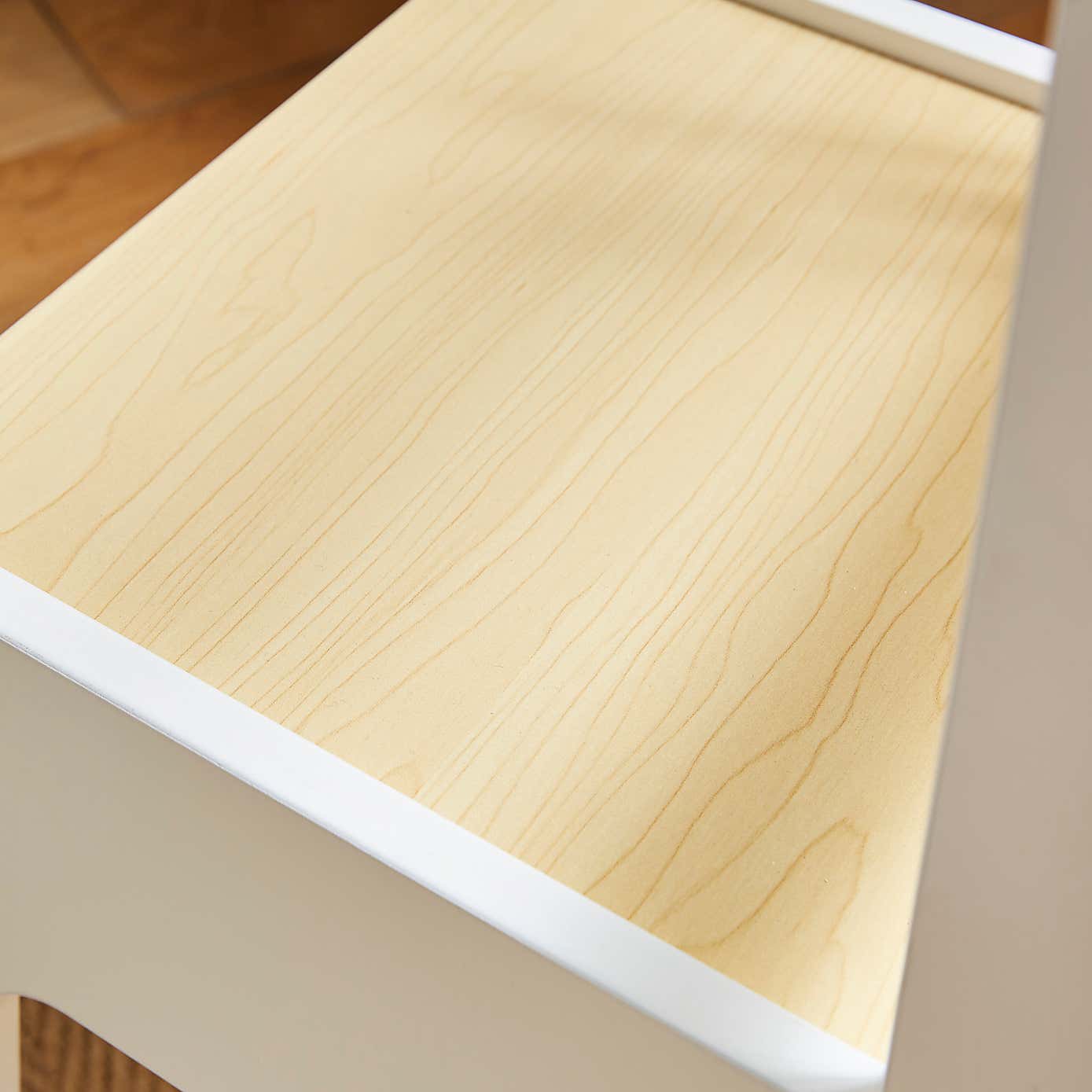 Kids Quinn Desk with Chair, White Natural