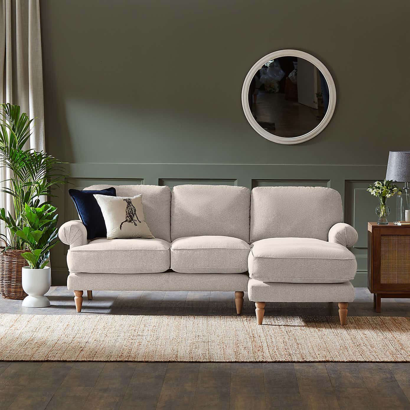 Jolene Soft Texture Corner Chaise Sofa