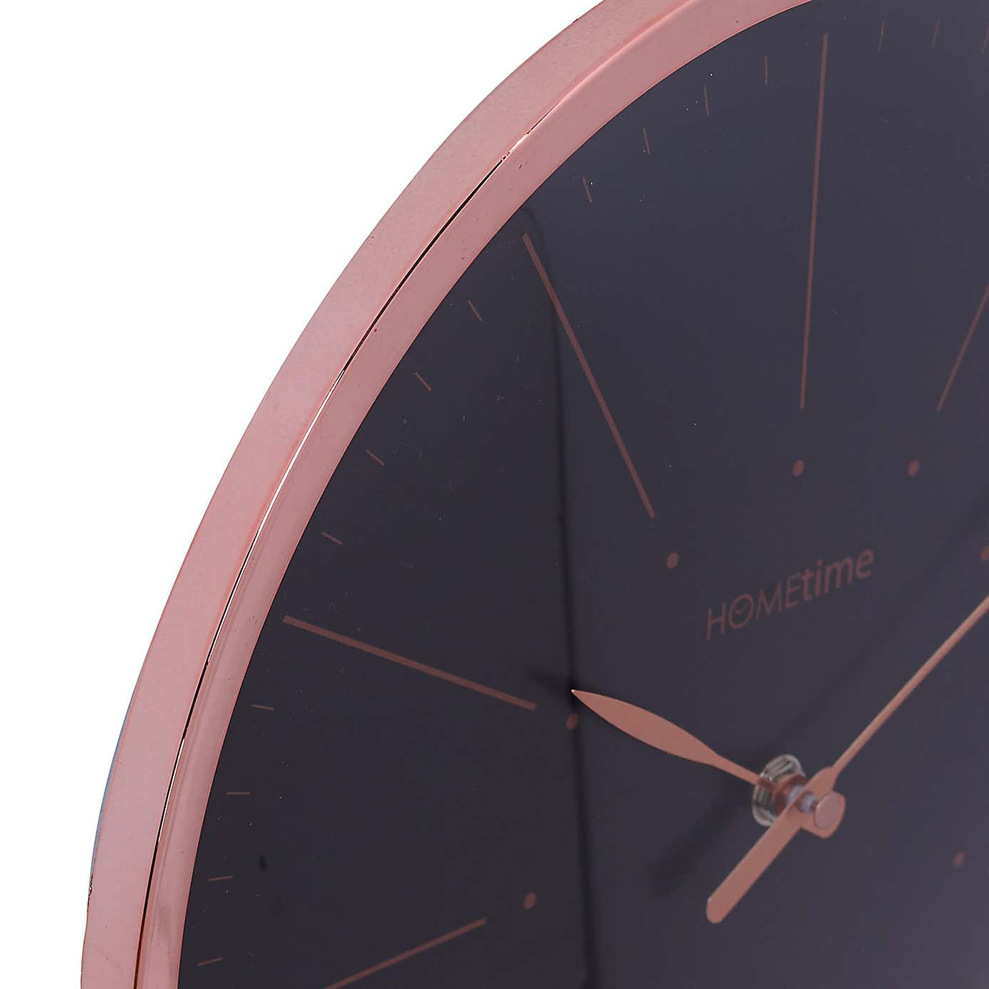 Hometime Black & Rose Gold Baton Wall Clock