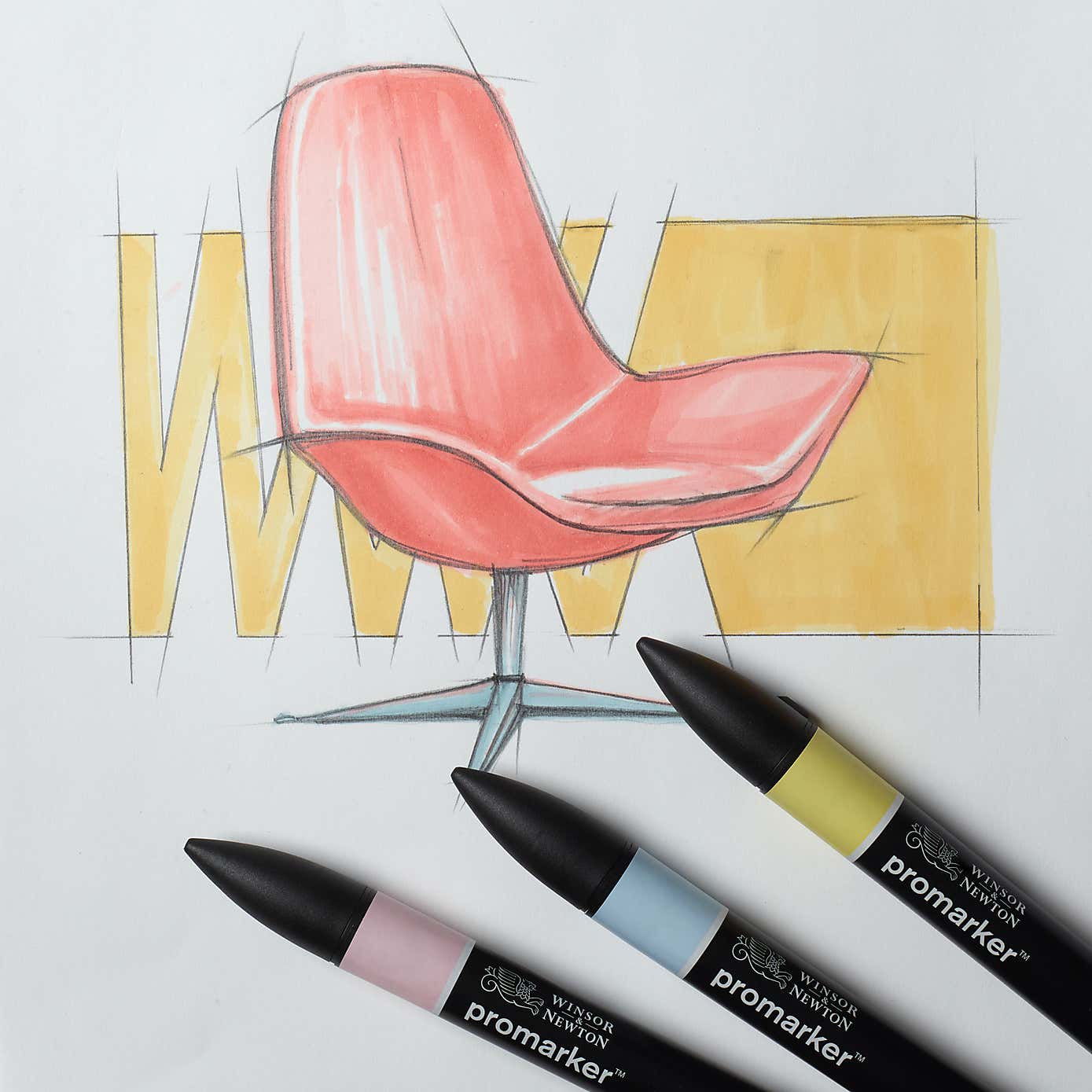 Winsor & Newton Promarker Pastel Colours Triple Pack