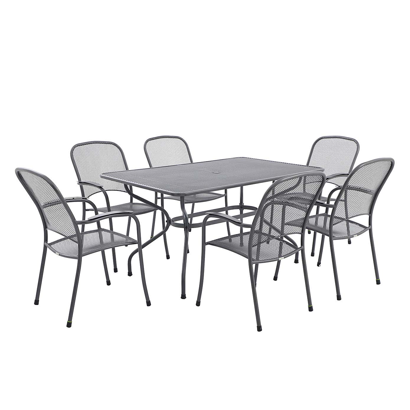 Pacific Lifestyle Carlo Rectangular 6 Seater Dining Set with Cushions