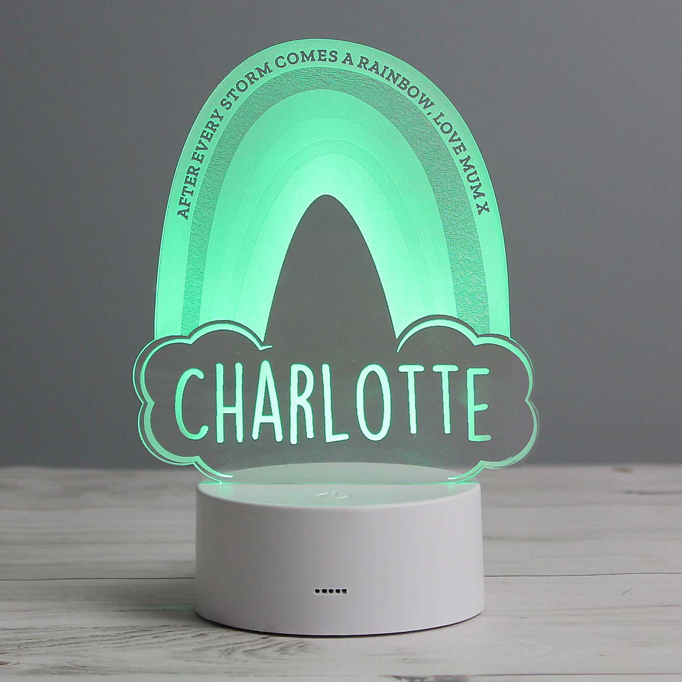 Personalised Rainbow Colour Changing Night LED Light