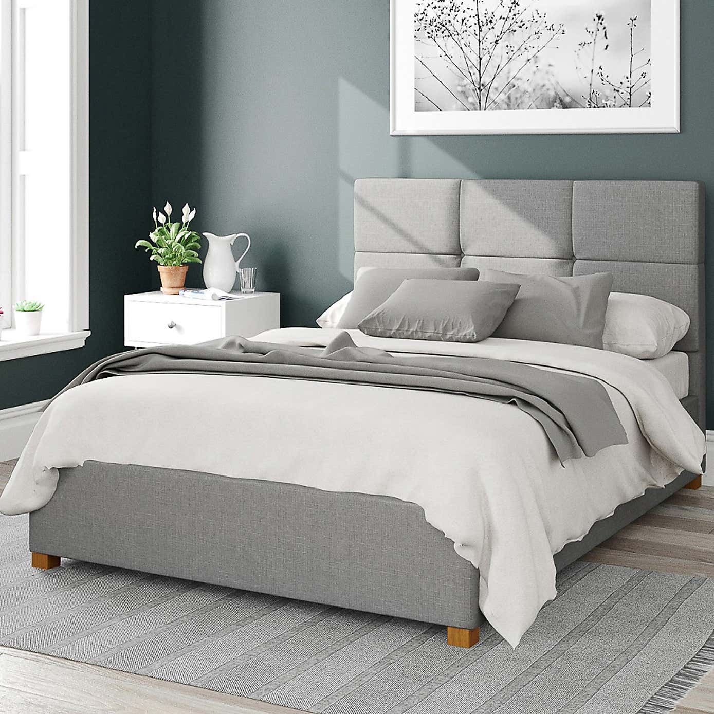 Caine Eire Linen Ottoman Bed Frame