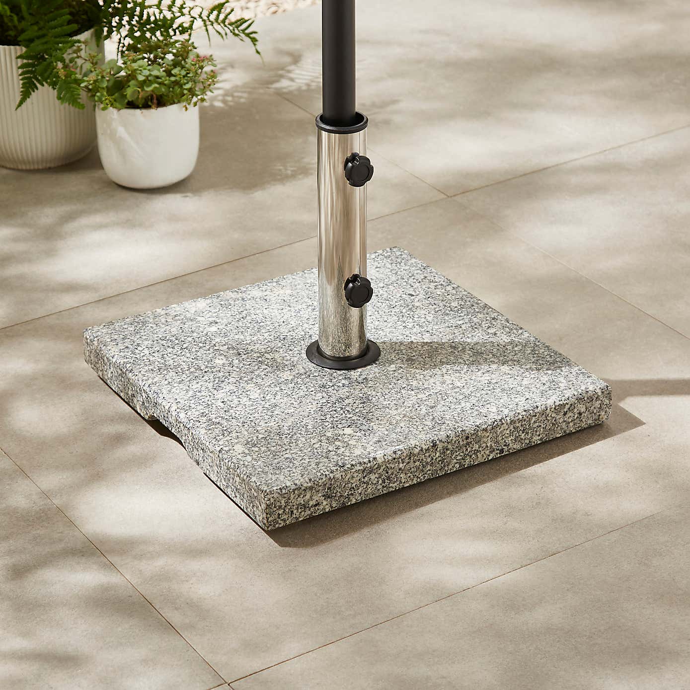 Square Granite Parasol Base, 25kg