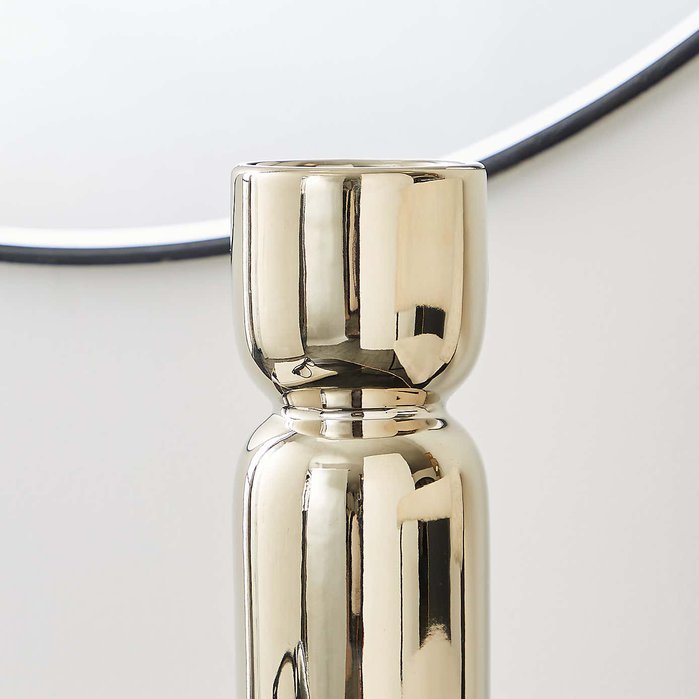 Ceramic Curves Vase Gold 23cm