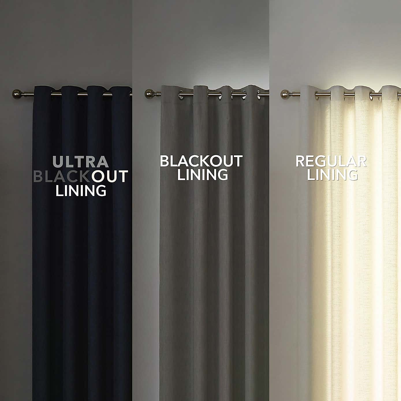 Oxford Grey Chenille Eyelet Curtains