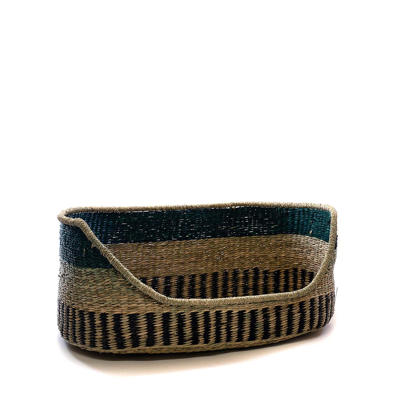 Green Trim Seagrass Pet Bed