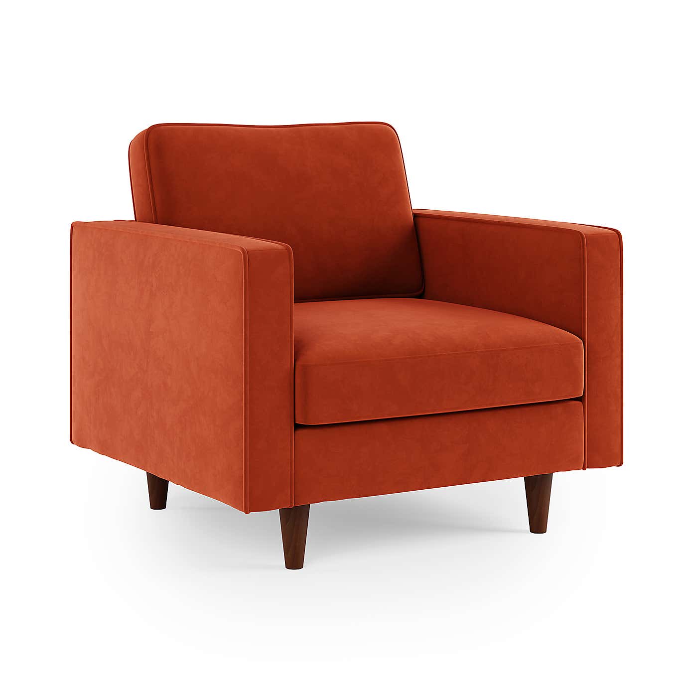 Zoe Plain Velvet Armchair
